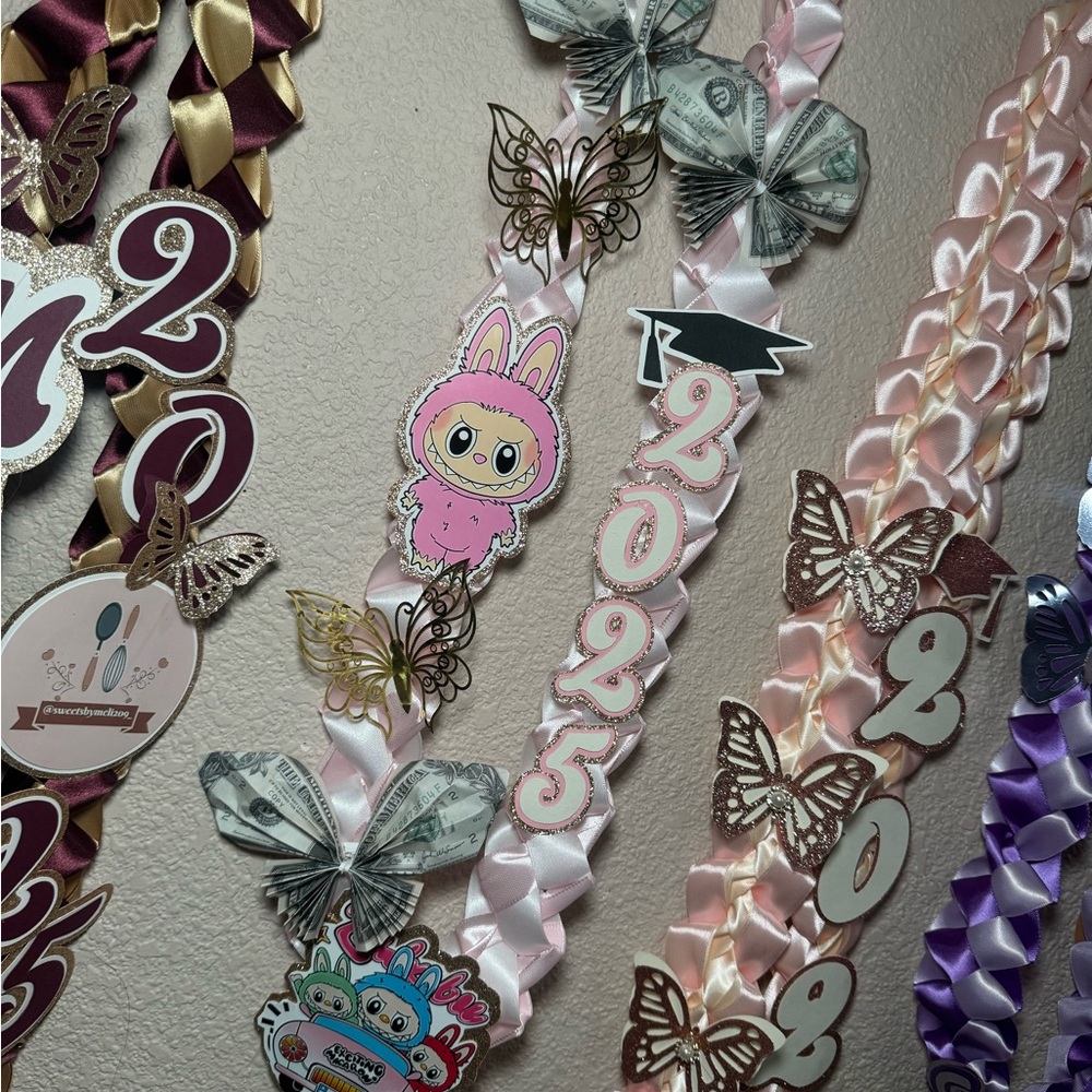 Pink and White Kids Ribbon Accessory